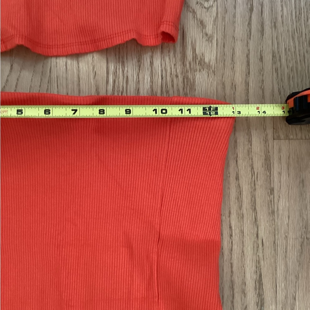 Lulu's Vibrant Orange Ribbed Set Size M - Picture 6 of 9